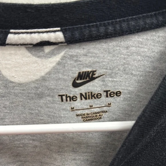 Nike Black and White All-Over Logo T-Shirt - Picture 3 of 3